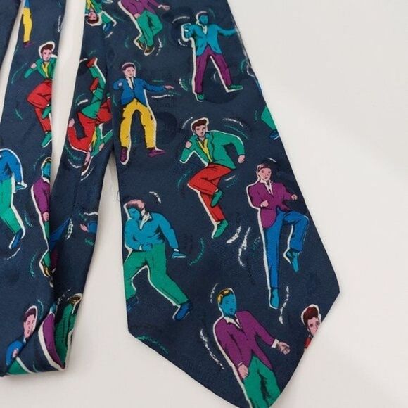 NWT Vintage Elvis Presley Collections By Superba All Shook  All Shook Up The Elvis Presley Collections by Superba Multicolor Silk Neck Tie